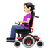 👩🏻‍🦼 woman in motorized wheelchair: light skin tone display on Apple